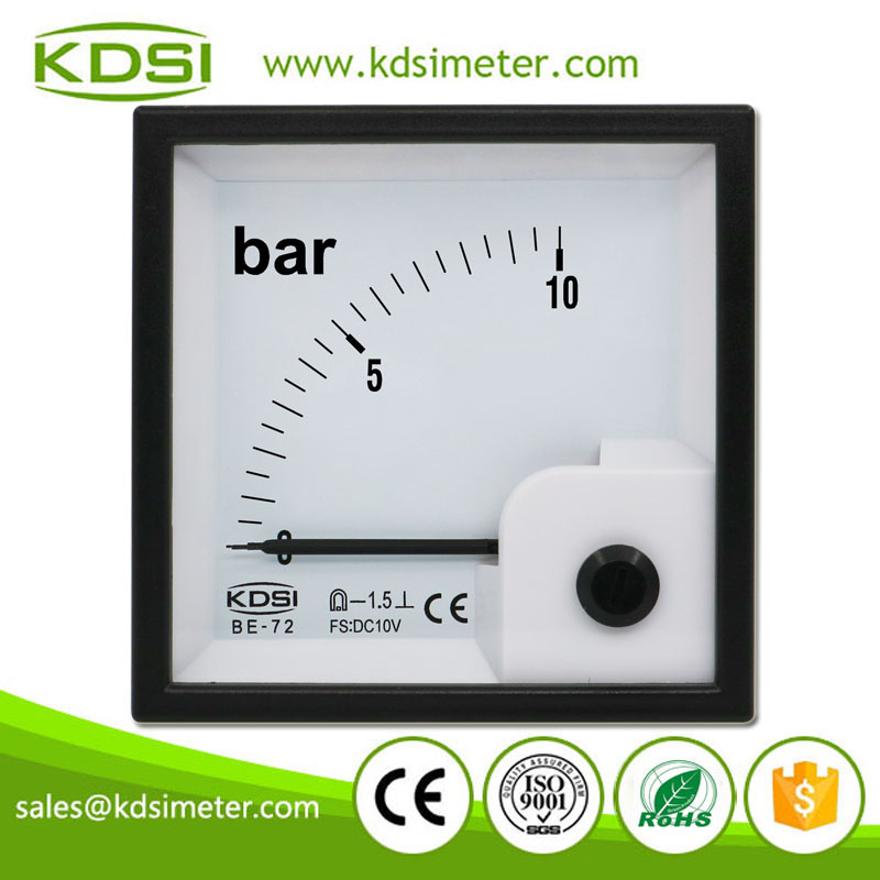 High Quality BE-72 DC10V 10bar DC Analog Voltage Pressure Panel Meter