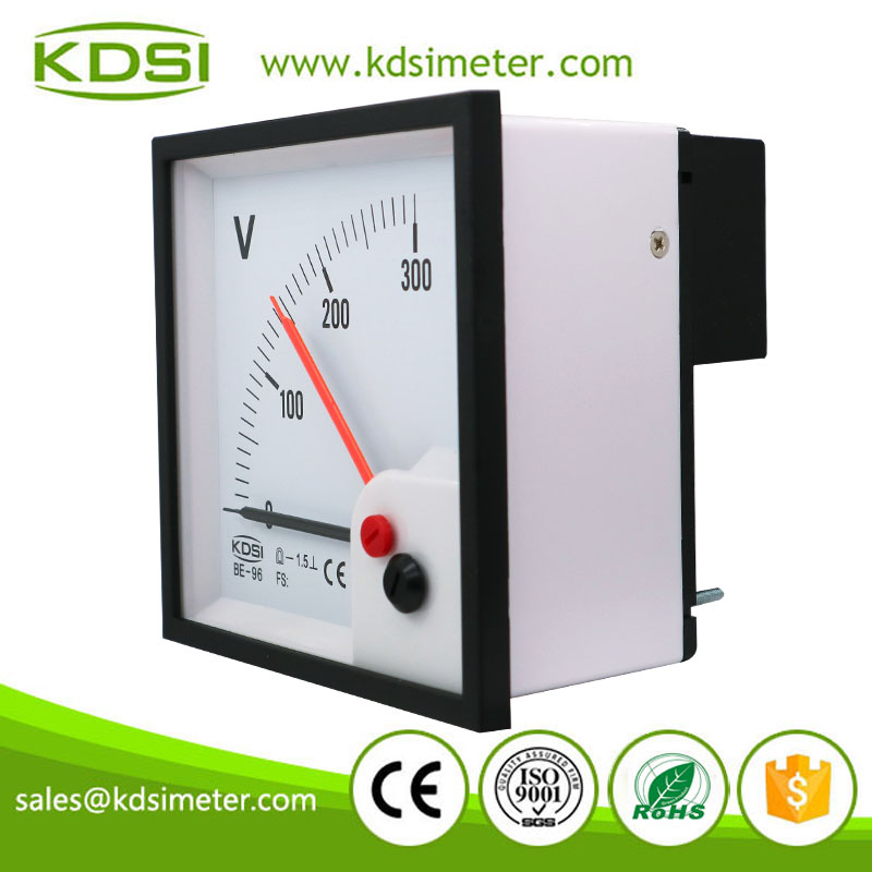 China Supplier BE-96 DC300V double pointer Analog DC Panel Voltmeter