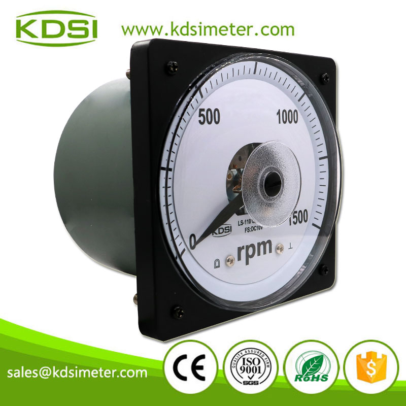 KDSI Electronic Apparatus LS-110 DC10V 1500rpm Wide Angle Analog Voltage RPM Panel Meter