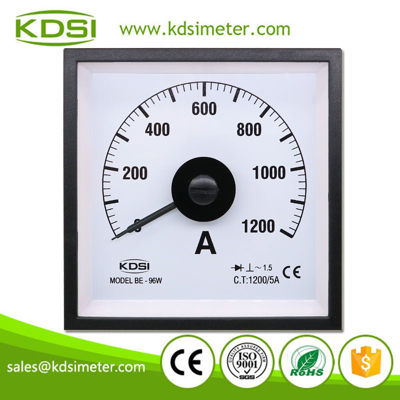 High Quality Professional BE-96W AC1200/5A Wide Angle Analog AC Panel Ampere Indicator