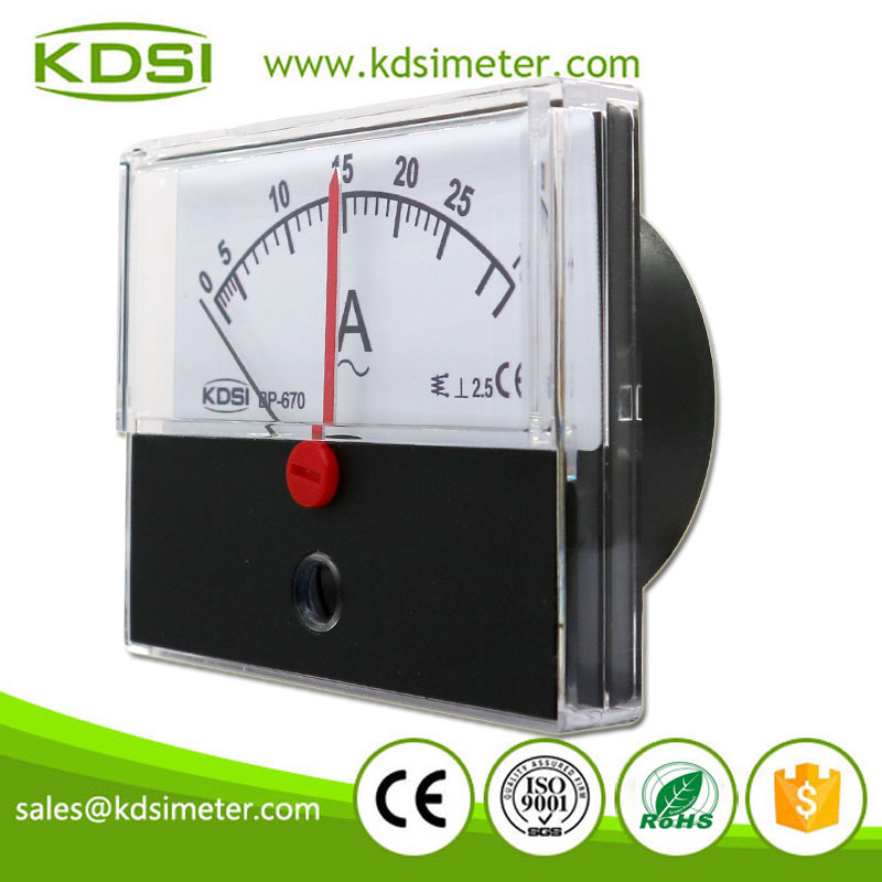 High Quality BP-670 AC25A 3times overload Double Pointer AC Analog Panel Ammeter With Output