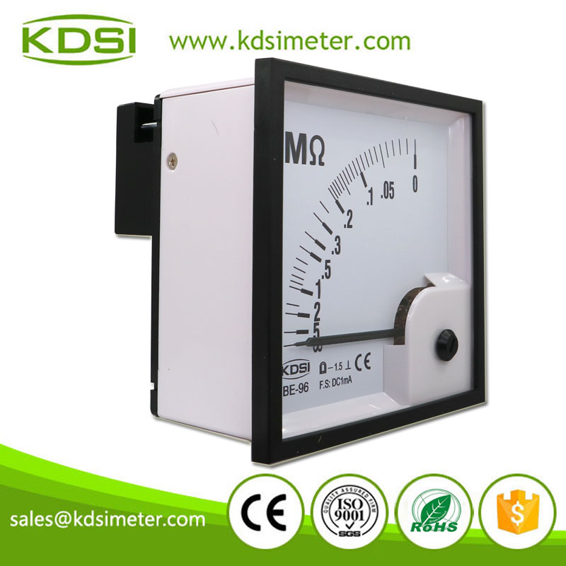 High Quality BE-96 DC1mA MOHM DC Analog Amp Insulation Panel Meter
