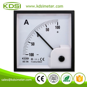 CE Approved BE-96 DC+-100mV +-100A Analog DC Panel Current Ammeter