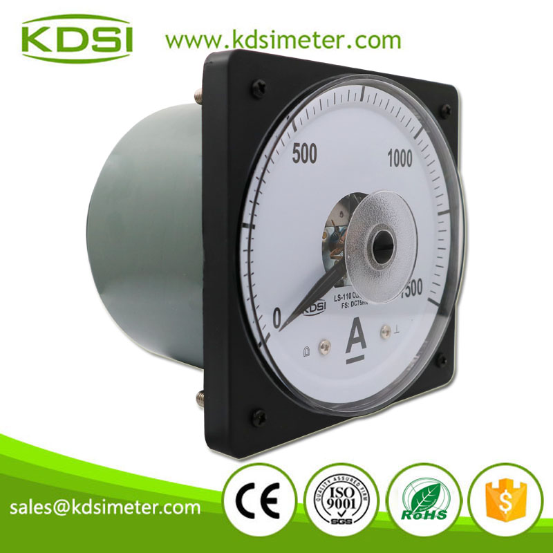 High Quality Professional LS-110 DC75mV 1500A Wide Angle DC Analog Panel Volt Ampere Meter