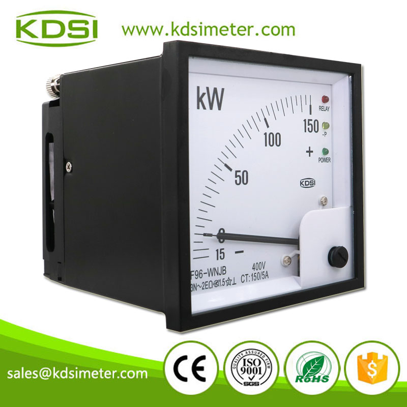 Factory Direct Sales F96-WNJB -15-150kW 400V 150/5A Analog Panel Watt Meter With Reverse 