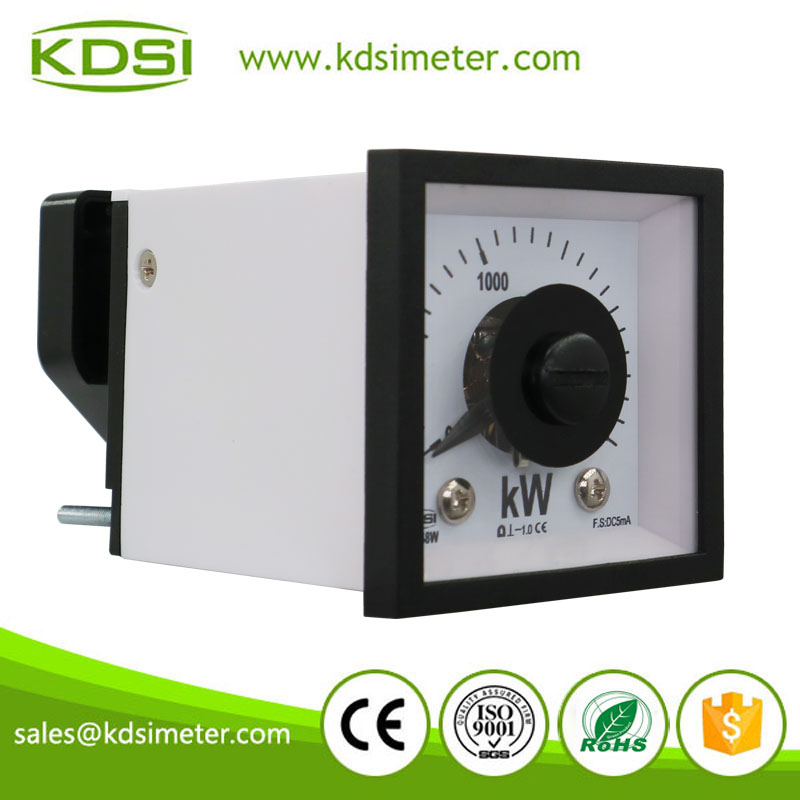 Small & High Sensitivity BE-48W DC5mA 2500kW Wide Angle Analog DC Amp Panel Power Meters