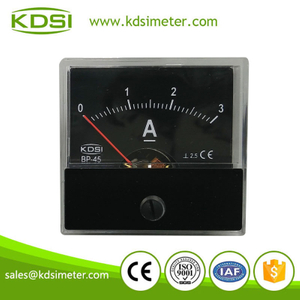 Safe to operate BP-45 DC3A analog dc ampere meter with black panel