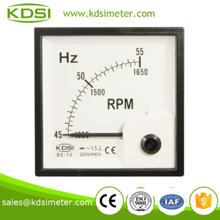 KDSI square type BE-72 220-440V 45-55HZ+RPM analog panel Frequency meter