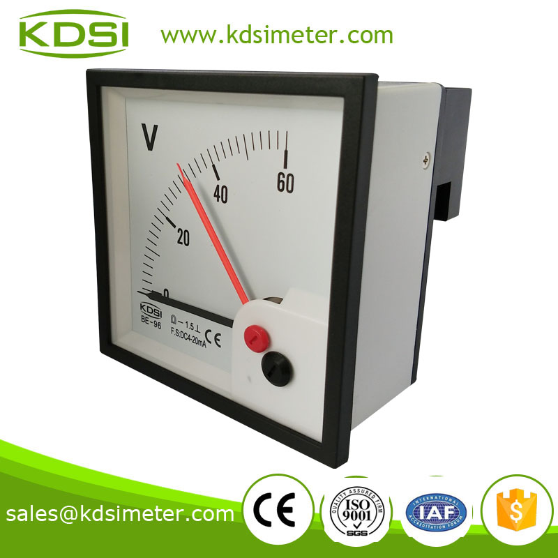 BE-96 4-20mA 60V double pointer voltmeter-2