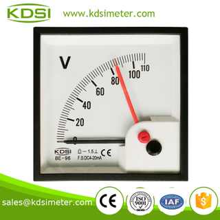 Durable in use High quality BE-96 DC4-20mA 110V double pointer mini dc voltmeter