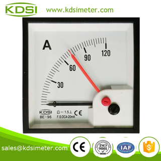 CE certificate Taiwan technology BE-96 DC4-20mA 120A double pointer analog dc ammeter