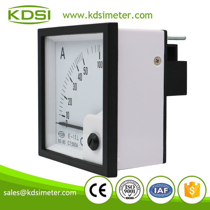 Panel Meter Current Direction Hot sales BE-80 AC50/5A ac analog voltage and current meter panel meter ...
